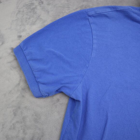 Nautica Shirt Mens L Blue Polo Short Sleeve Collared Button Cotton Embroidered - Picture 9 of 16